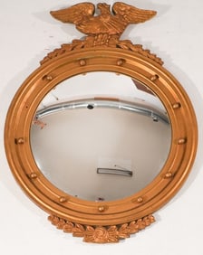 Handsome Federal Style Carved & Gilt Bullseye Mirror