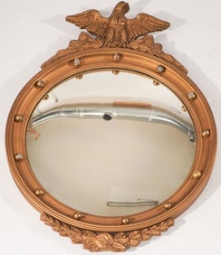 Handsome Federal Style Carved & Gilt Bullseye Mirror