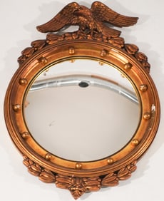 Handsome Federal Style Carved & Gilt Bullseye Mirror