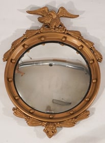 Handsome Federal Style Carved & Gilt Bulls Eye Mirror