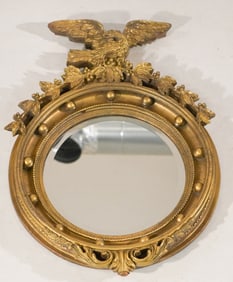 Handsome Federal Style Gilt Bullseye Mirror