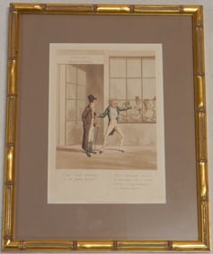 1817 Hand Colored Post Napoleonic War Satirical Print