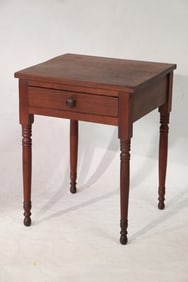 Country Federal Poplar One Drawers Side Table