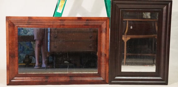 Two Antique American Looking Glasses or Mirrors