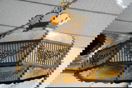 Larger Size Arts & Crafts Style Slag Glass