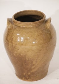 Rare Marked Edgefield South Carolina Stoneware Storage Jar  Attributed to David Drake