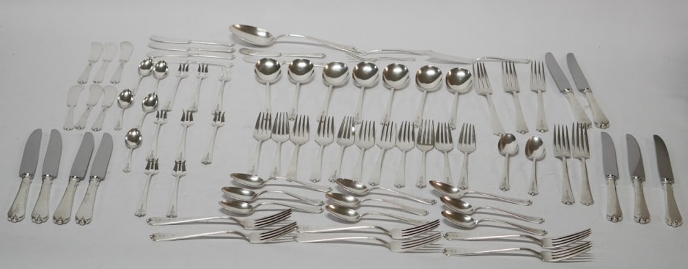 Fine Set of Lotus Pattern Watson-Wallace Flatware (1 of 3)