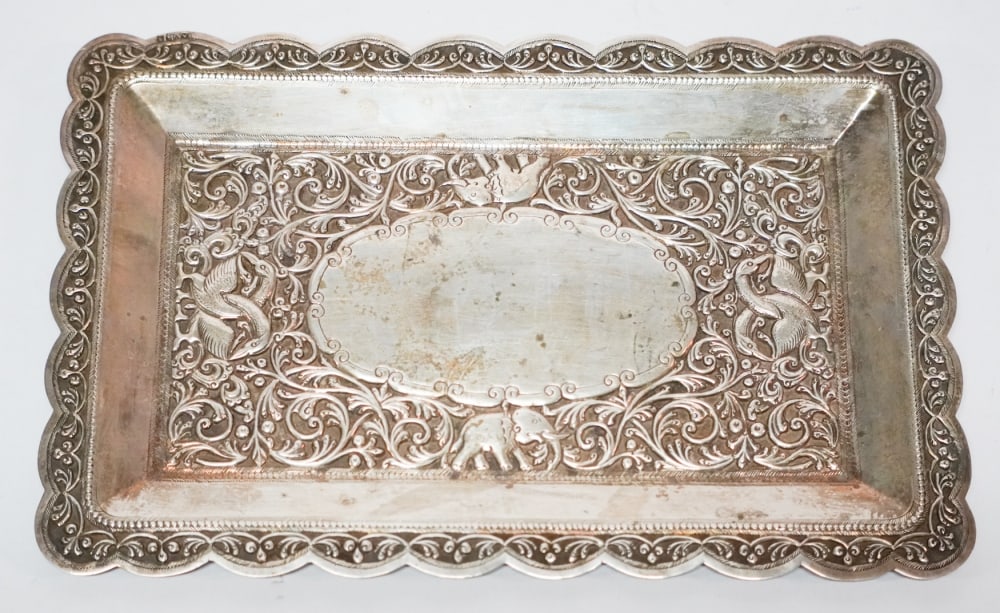 Antique Oriental 850 Silver Platter (1 of 2)