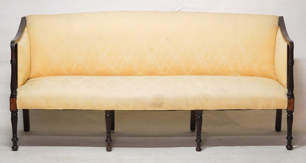 Excellent American Federal Inlaid Mahogany Sofa Coastal New England (1 of 5)