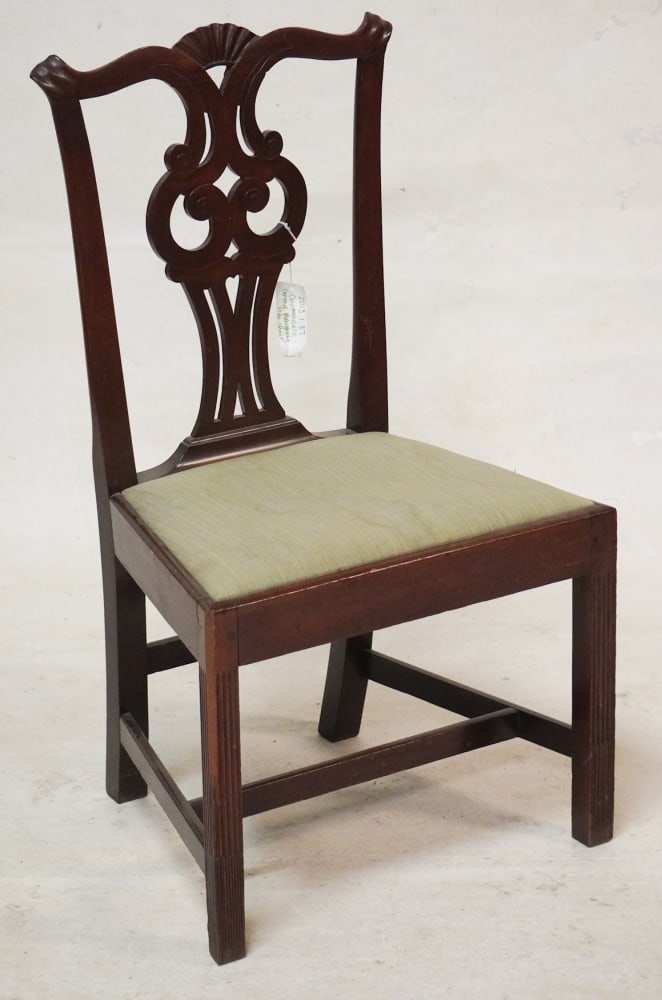 Very Fine Rhode Island Chippendale Carved Mahogany Side Chair (1 of 6)