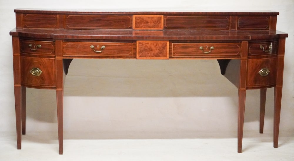 Handsome English George III Inlaid Mahogany Sideboard (1 of 4)