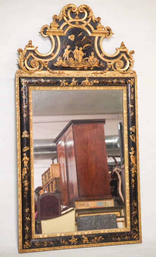 English George III Style Chinoiserie Looking Glass (1 of 4)