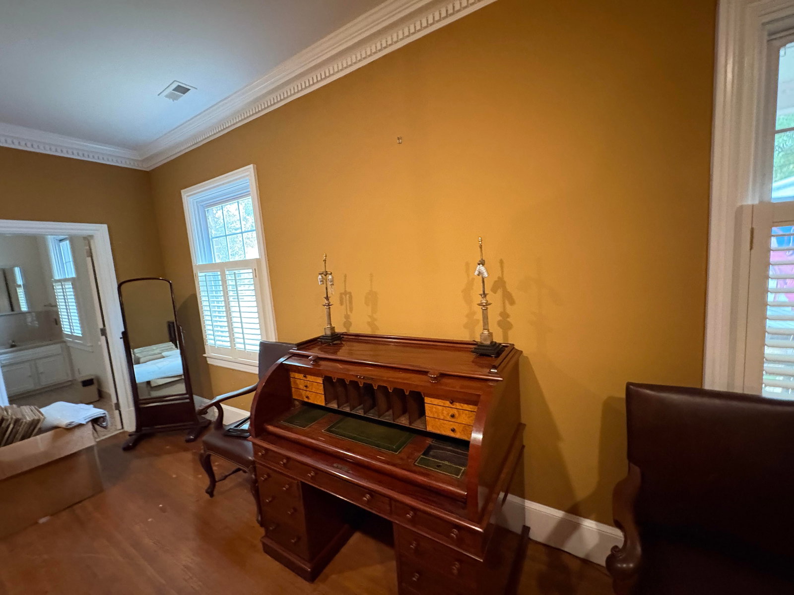 Fine English Regency Figured Mahogany Roll Top Cylinder Desk (1 of 2)
