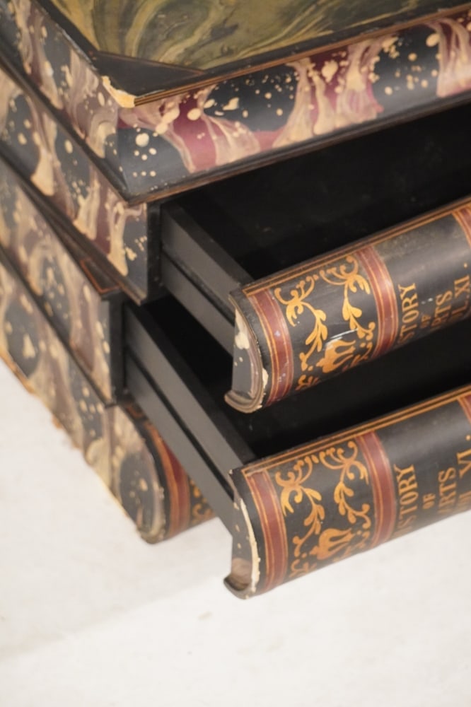 Very Charming Club Style Book Stack Side Table - 4