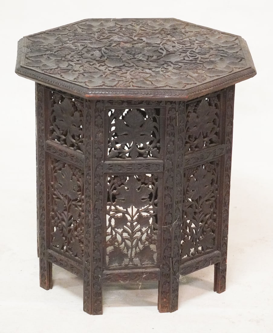 Antique Persian or Oriental Hardwood Side Table (1 of 3)