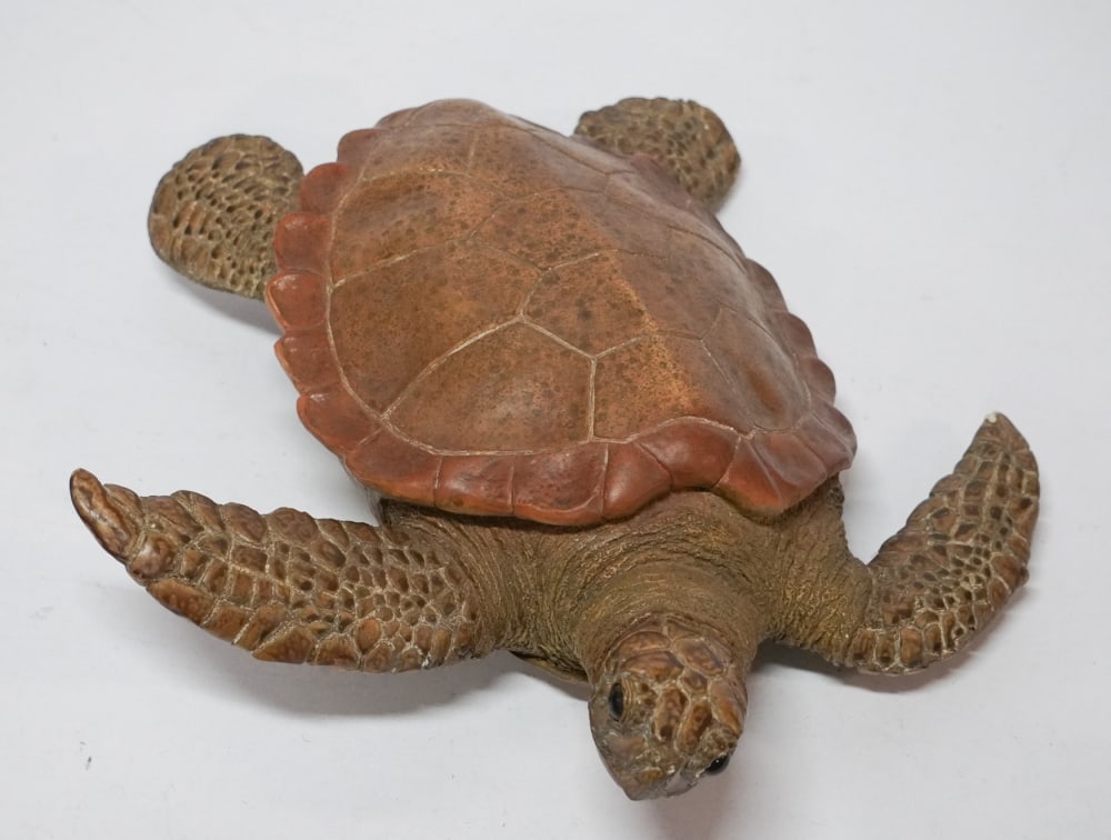 Fine Ceramic Faux Taxidermy Hawksbill Sea Turtle (1 of 4)
