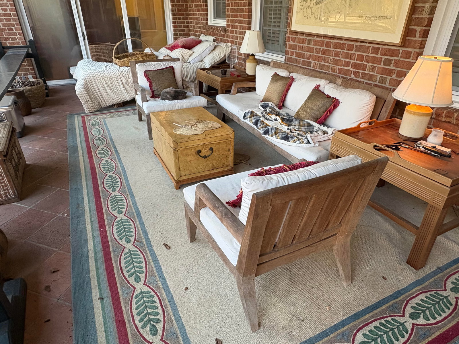 Excellent Set Mid Century Teak Wood Patio Furniture by Kingsley - Bate (1 of 1)