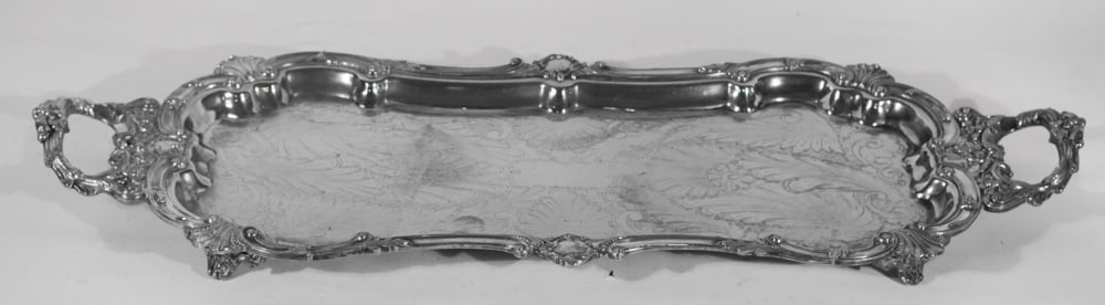 Very Fine Antique English Old Sheffield Silver Plate Serving Platter (1 of 4)