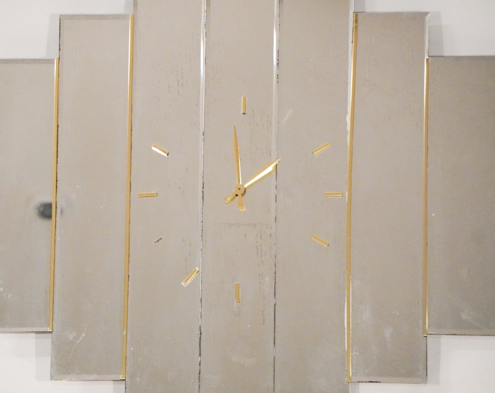 Art Deco Mirrored Wall Clock - 2