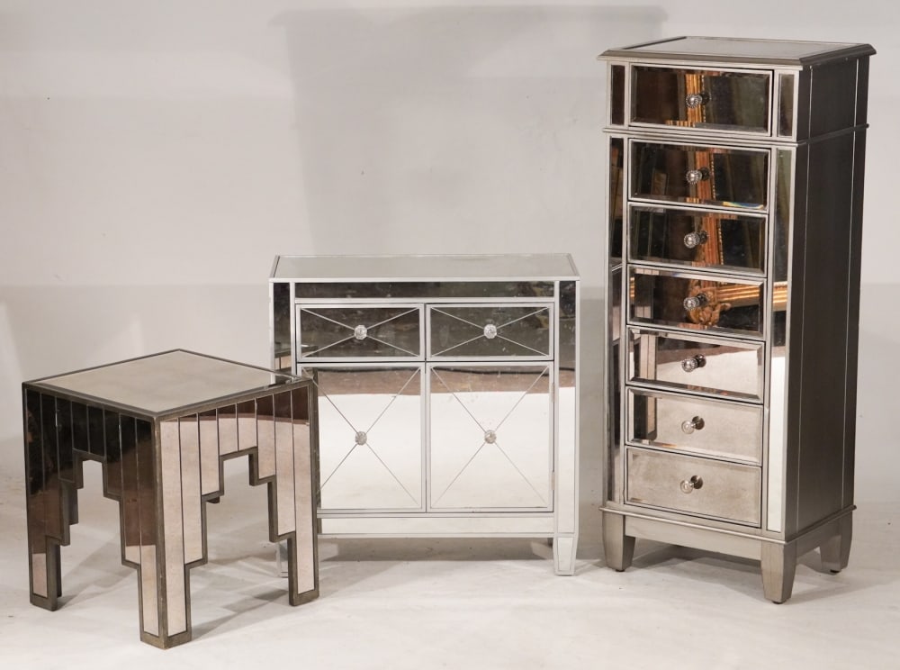 Charming Set Deco Mirrored Furniture (1 of 3)