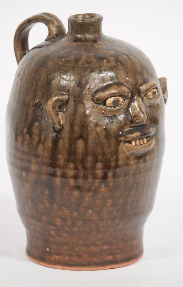 Very Fine Georgia Stoneware Face Jug (1 of 5)