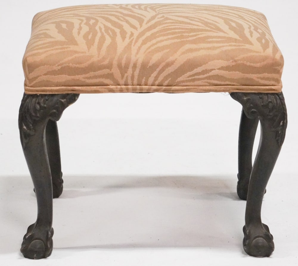 Handsome English Chippendale Style Foot Stool (1 of 2)