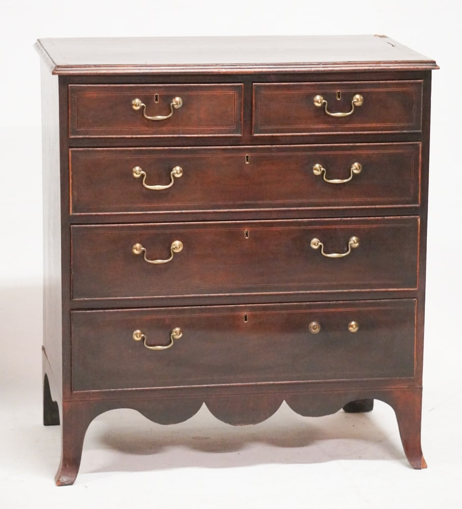 Handsome English George III Inlaid Mahogany Chest of Drawers (1 of 7)