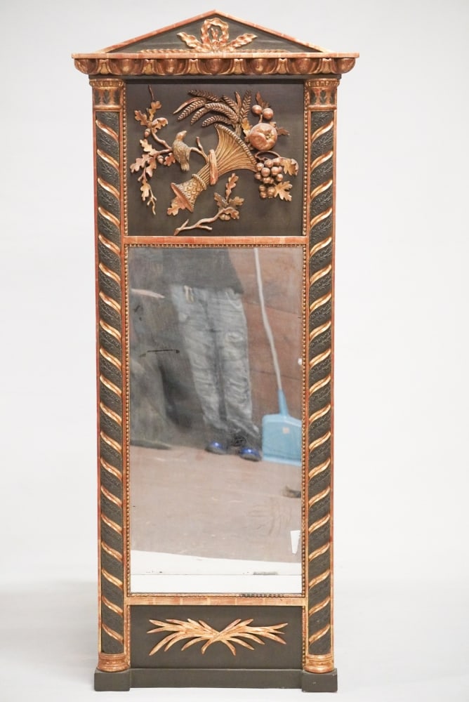 French Empire Neoclassical Carved & Gilt Mirror (1 of 4)