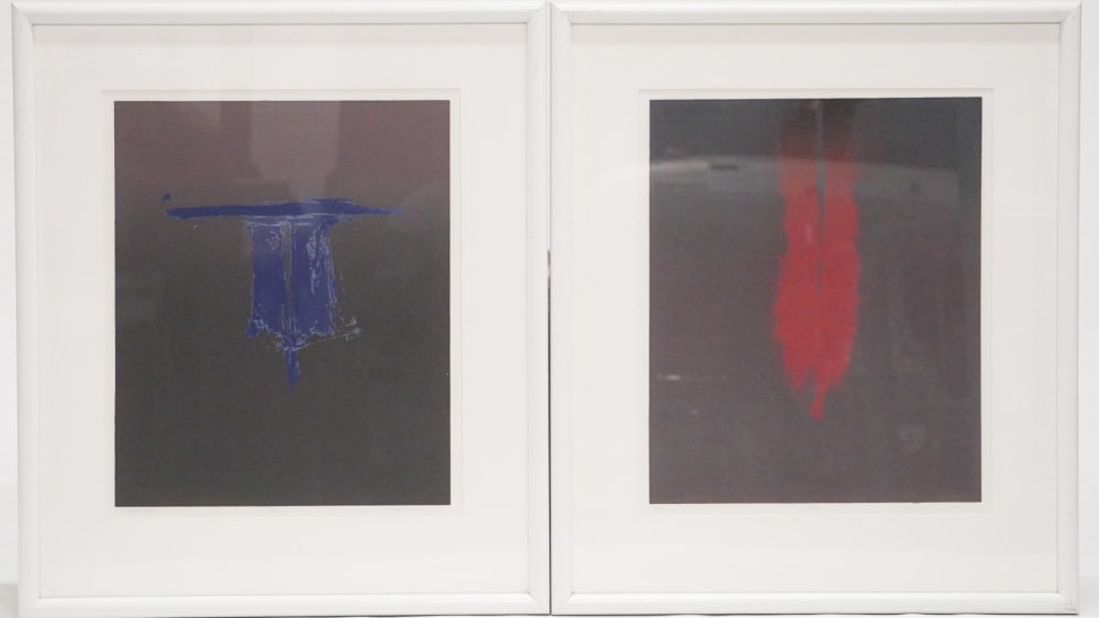Thom O'Connor: (Michigan/New York, b. 1937) Two original Seragraphs, pencil signed and titled. Framed in excellent frames of the period. Framed: H26" W22 3/8" Sold from the personal collection of Andy Zalkin to