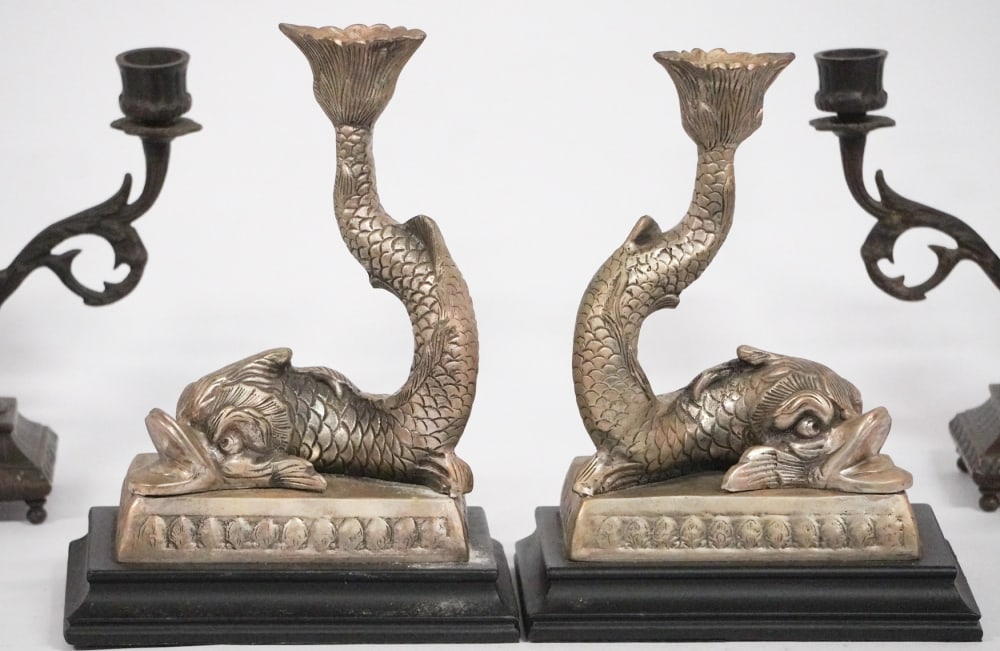 Two Pair Charming Neoclassical Style Candlesticks - 2