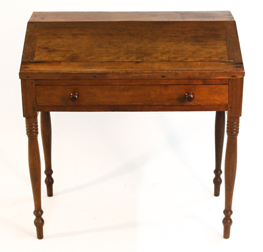Southern cherry sugar desk, probably Kentucky: circa 1820. H33 1/8 W32 1/4" D18 3/8""