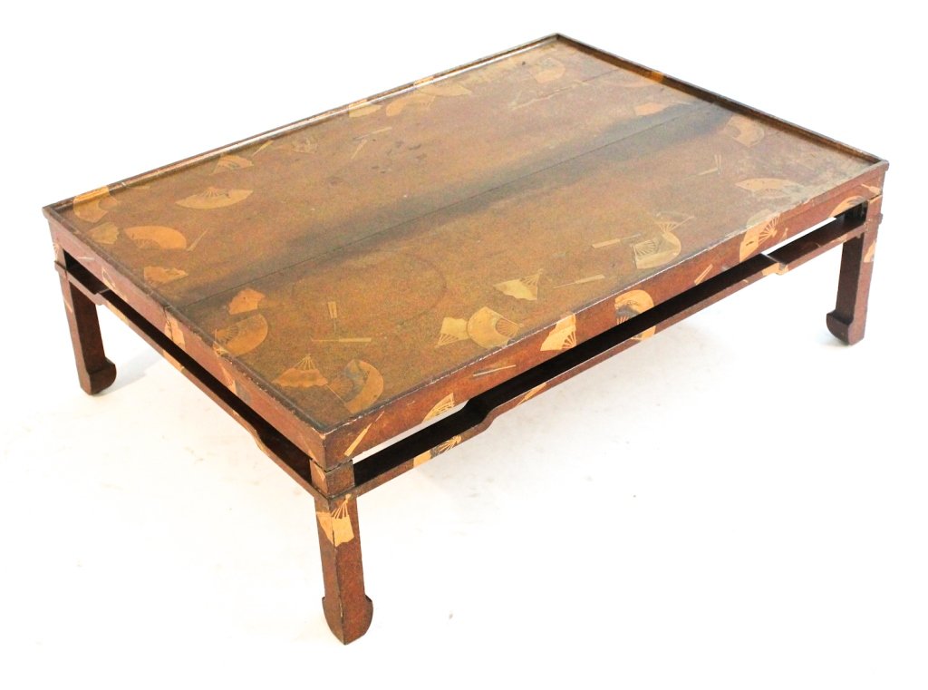 Japanese lacquer low table: 19th century. H11 W24 3/4" L35""