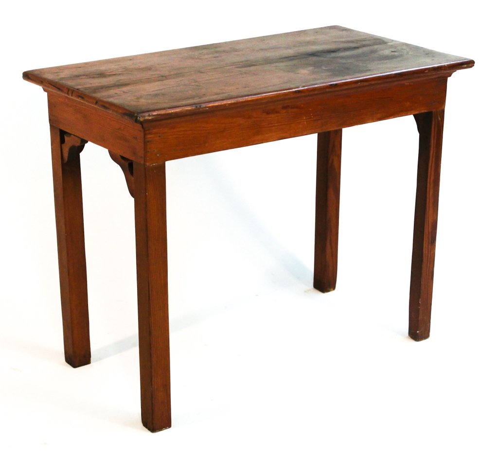 Southern yellow pine work table: early 20th century. H27 5/8 W19 1/8" D35""