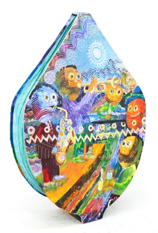 Wadsworth Jarrell: (Georgia, 20th century) painted bellows. H48" W33" D13"