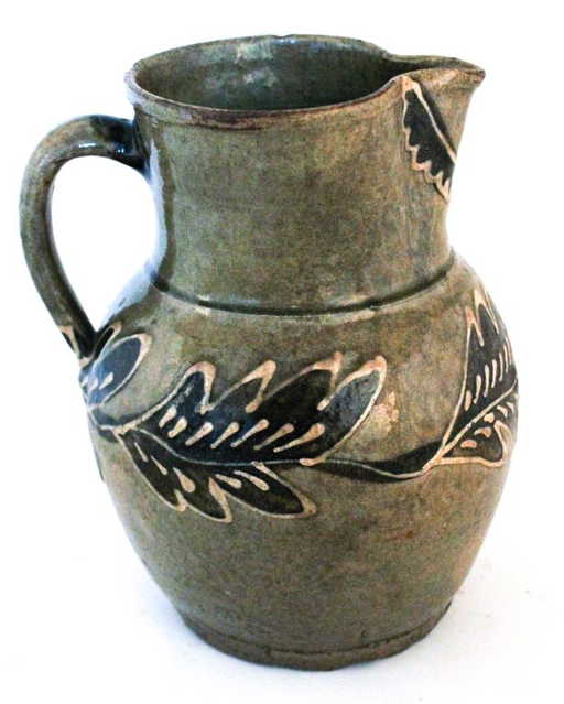 Very fine decorated stoneware pitcher