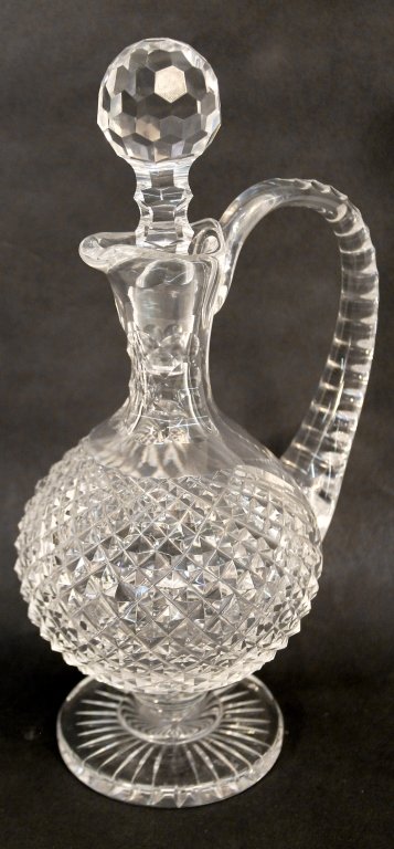 Waterford Crystal Master Cutter’s Claret Decanter: House of Waterford Prestige Collection. H12 ½” From the Private Collection of Mr. Carl Butler, Clayton, Georgia.