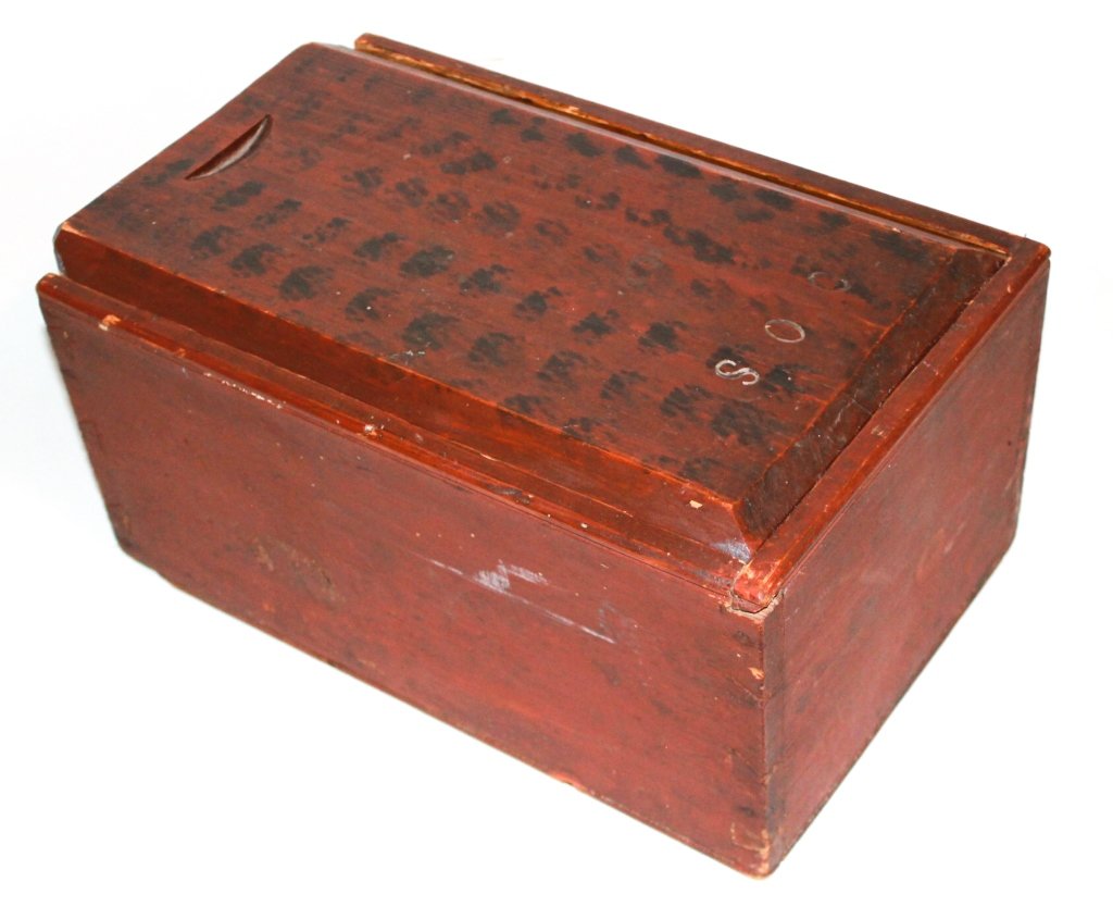 Pennsylvania Paint Decorated Pine Candle Box (1 of 5)