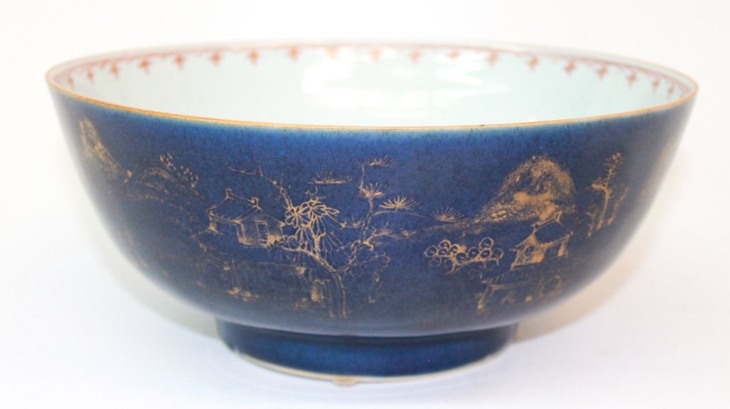 Fine Antique Chinese Powder Blue Bowl (1 of 5)