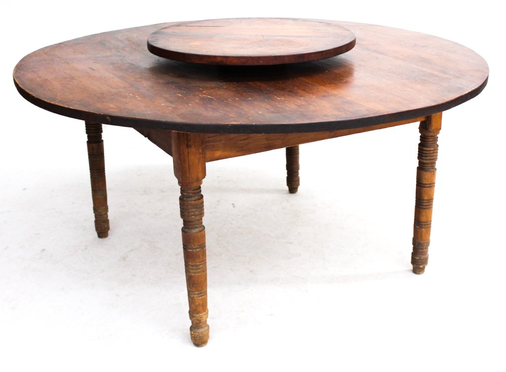 American Pine Lazy Susan Table (1 of 3)