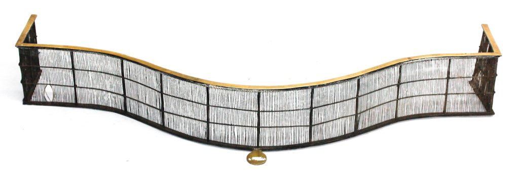 Serpentine Brass & Wire Fire Fender (1 of 1)