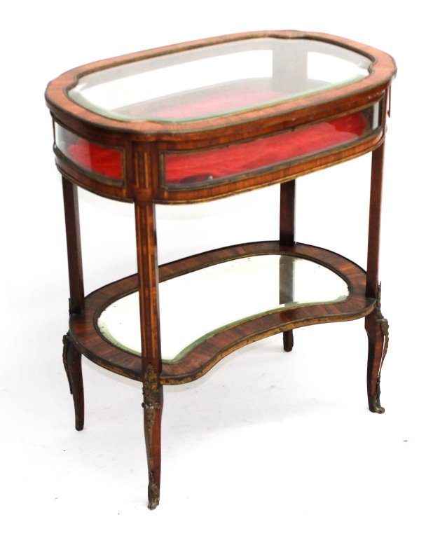 Fine French Kingwood Marquetry Display Case (1 of 5)