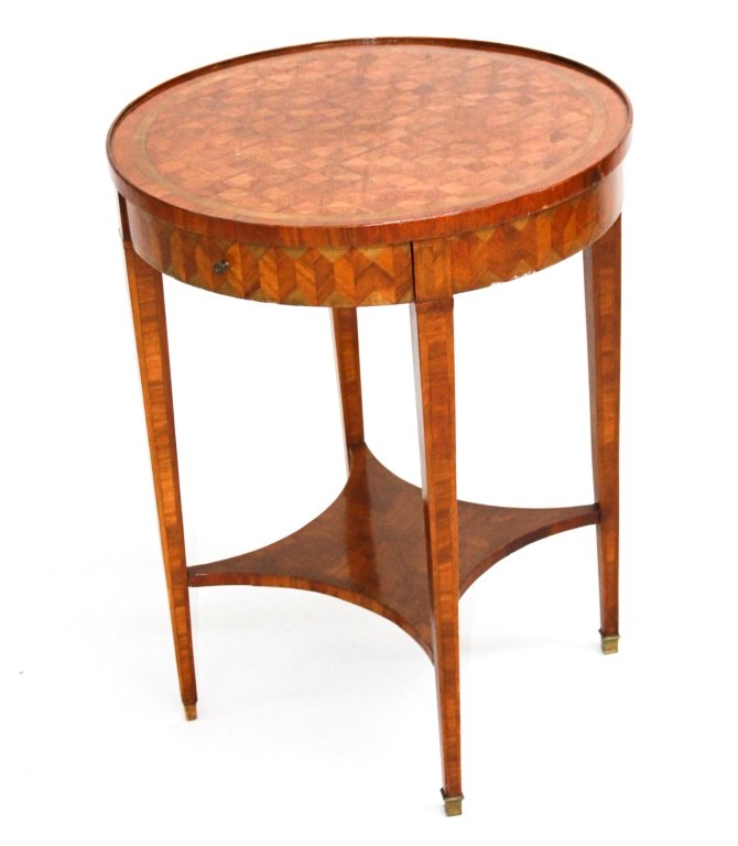 Continental Parquetry Inlaid Mahogany Table (1 of 3)