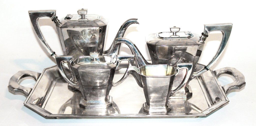 Japanese Sterling Art Deco Tea & Coffee Service (1 of 3)