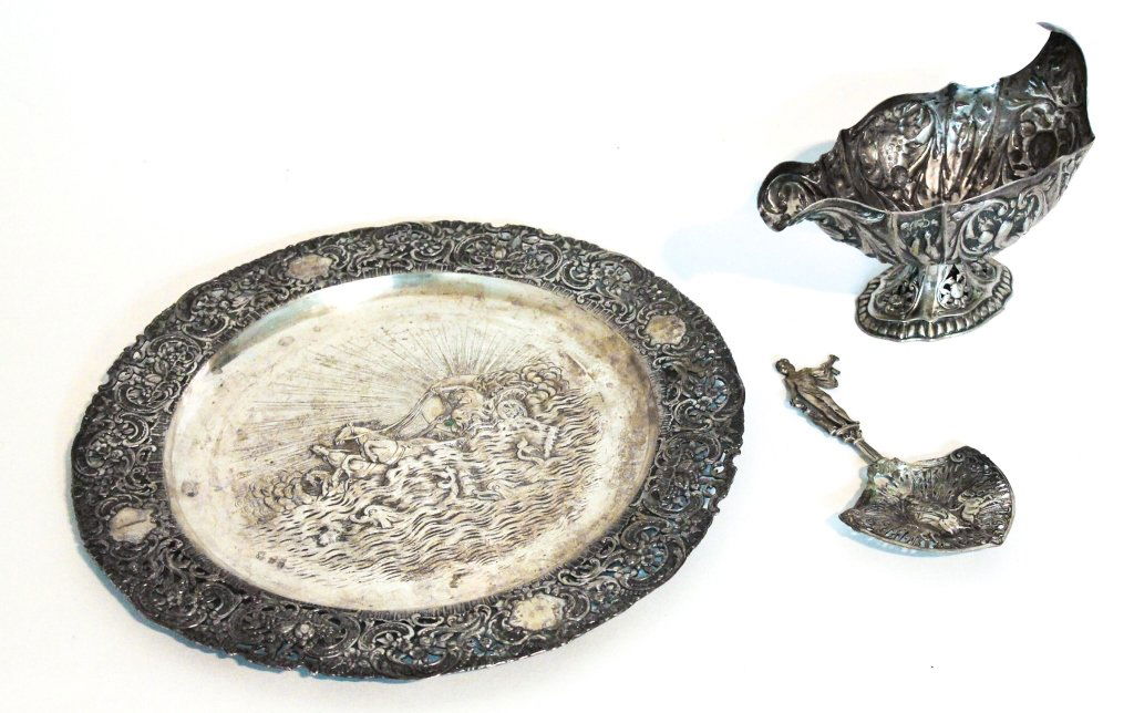 Three Antique German Repousse Silver Objects (1 of 4)