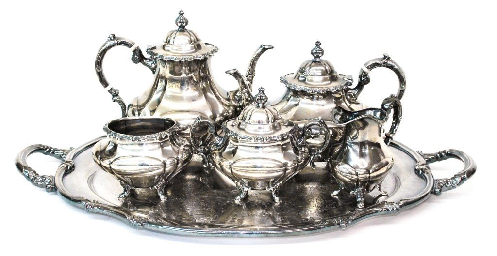 Reed and Barton Georgian Rose Tea Service (1 of 2)