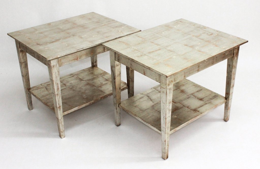 Pair Mid Century Industrial Style Side Tables (1 of 2)