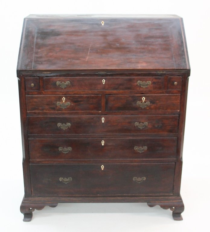 Rare Southern Chippendale Walnut Servant's Desk (1 of 10)