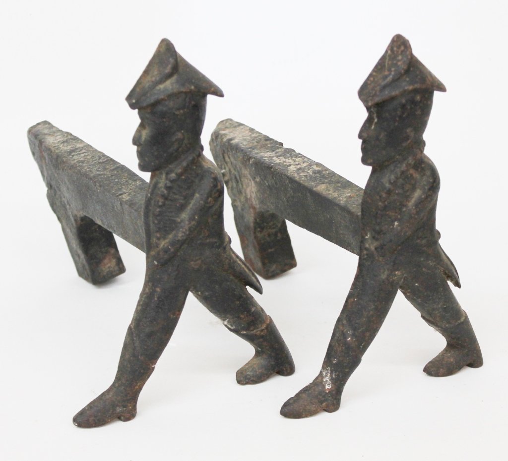 Pair American Figural Andirons (1 of 1)