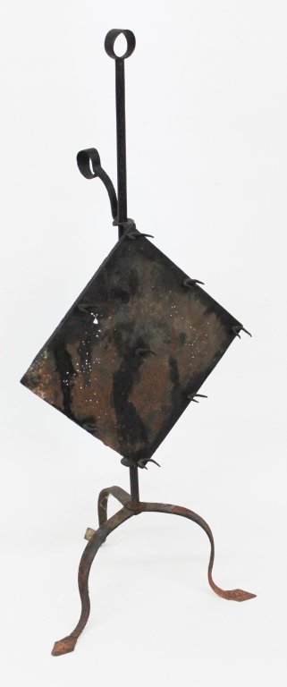 Early American Wrought Iron Roasting Stand (1 of 4)
