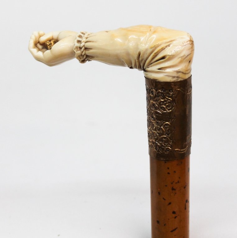 Antique Victorian Carved Ivory Cane (1 of 5)